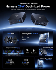 NiPoGi E3 AMD Ryzen™ 5 3501U Mini PC