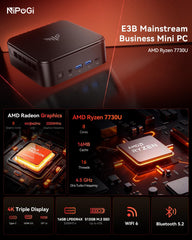 NiPoGi E3B AMD Ryzen™ 7730U/7430U Mini PC