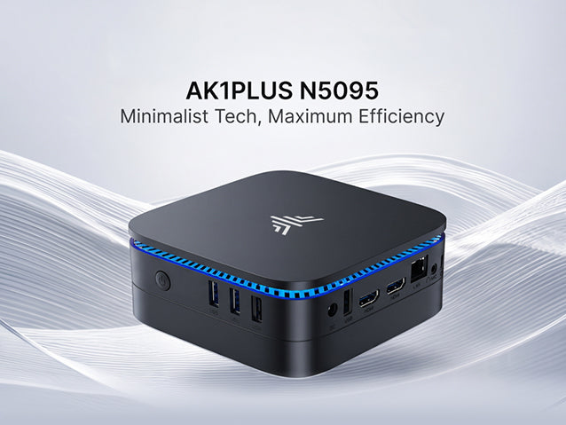 NiPoGi AK1 Plus Mini PC | Intel N97/N95・Dual HDMI・4K Display
