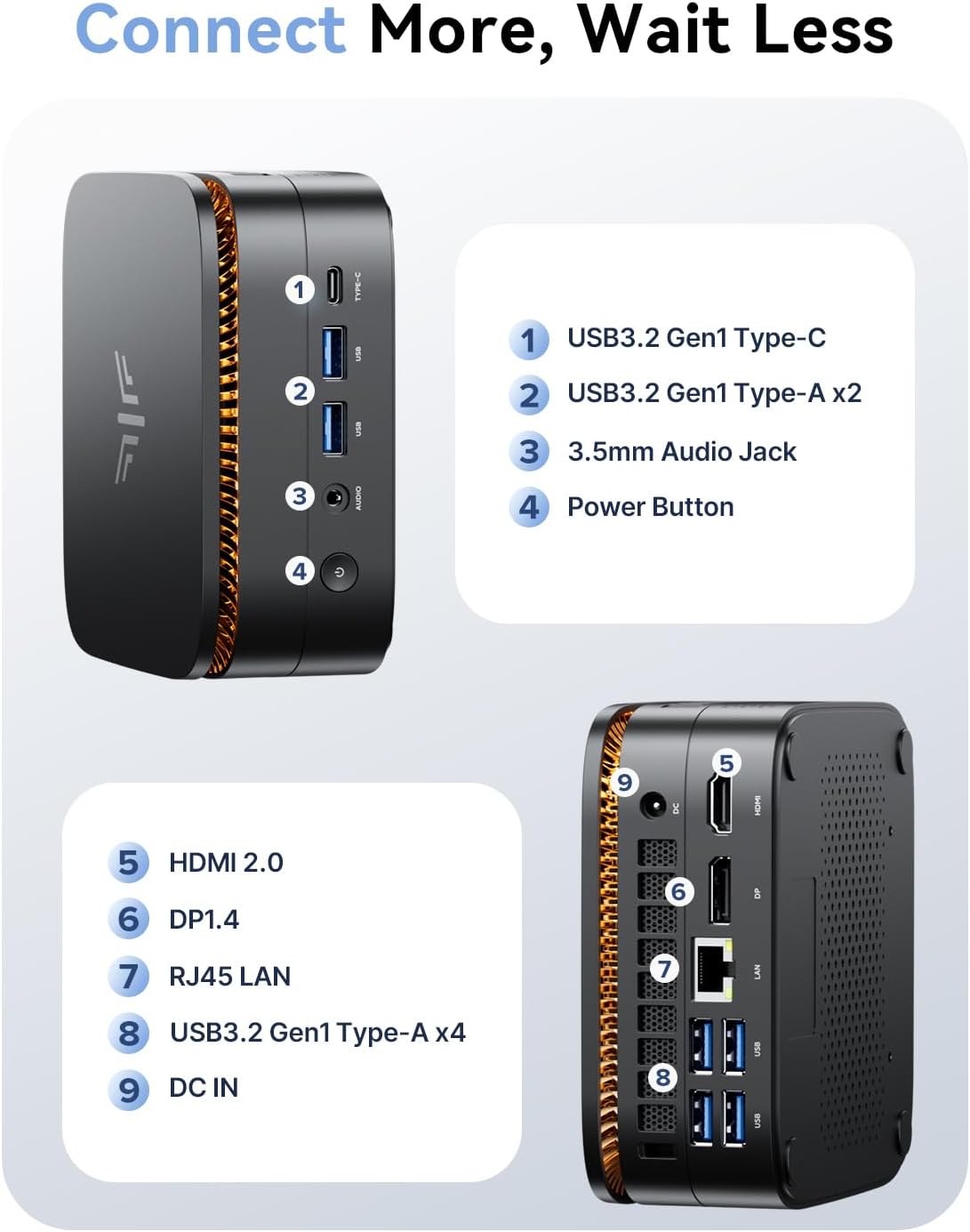 NiPoGi P1 Ryzen 3 4300U Mini PC ベアボーン NiPoGi P1 AMD Ryzen™ 3 4300U Mini PC – NIPOGI
