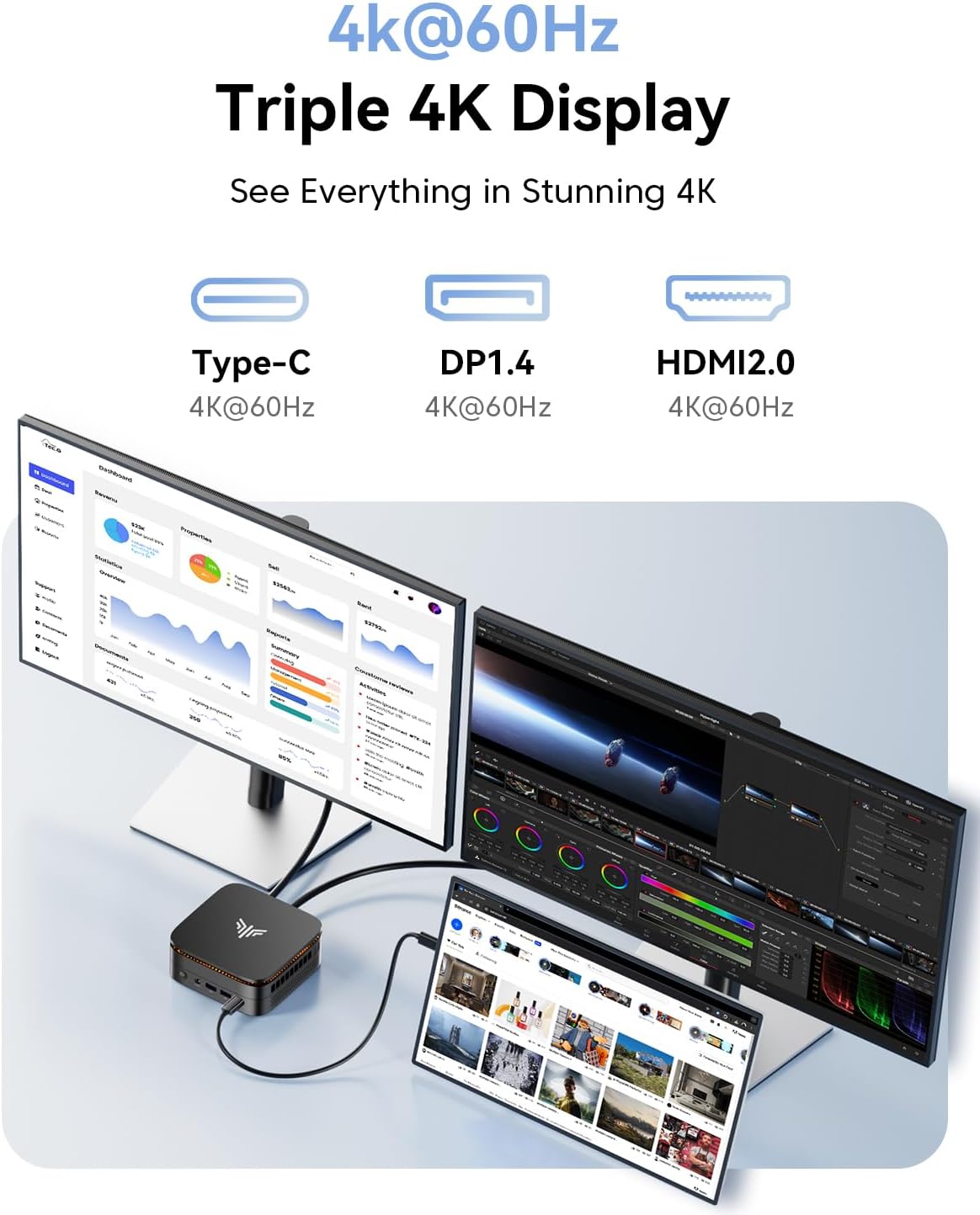 NiPoGi P1 AMD Ryzen™ 3300U Mini PC