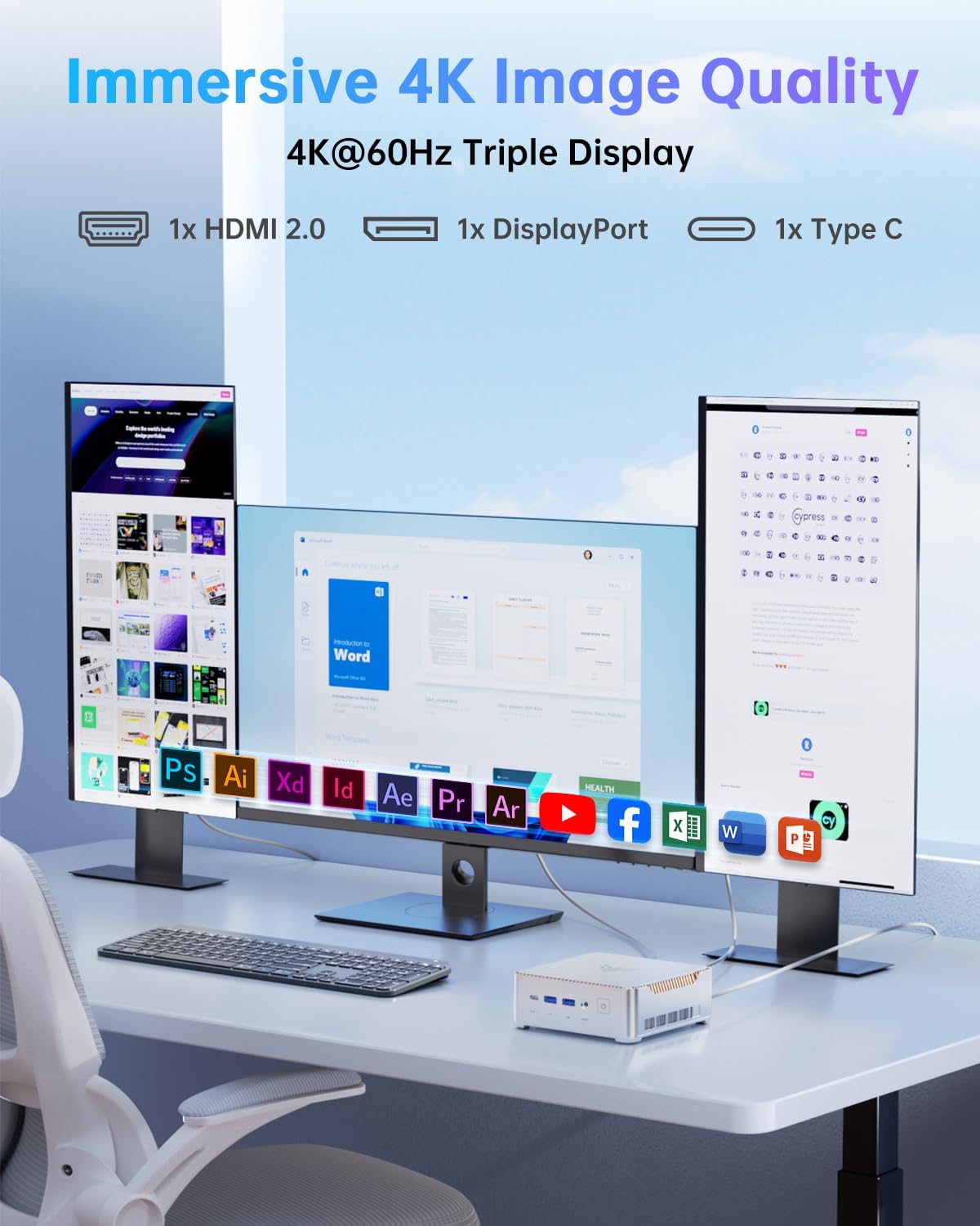 NiPoGi P2 AMD Ryzen™ 4300U Mini PC