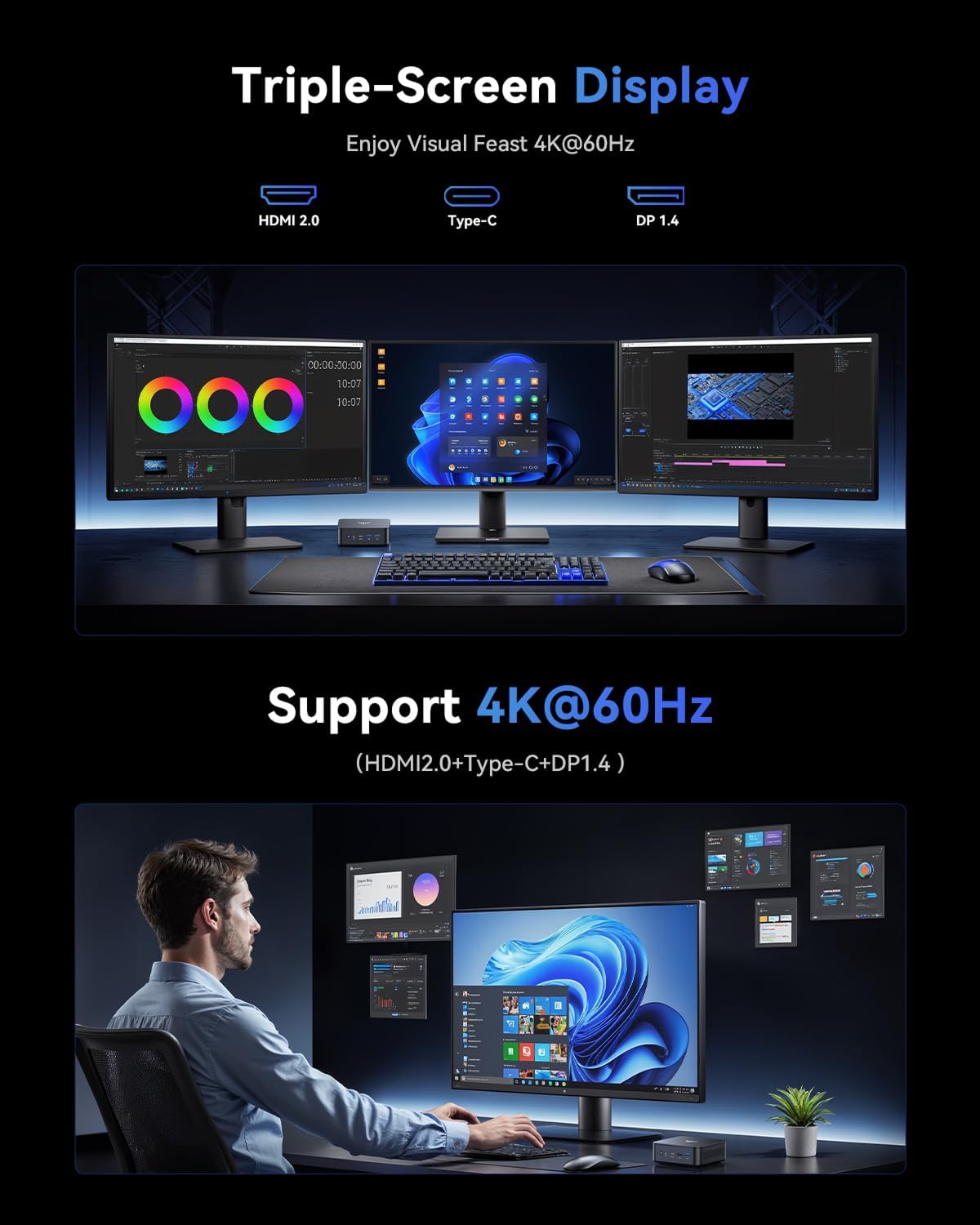 NiPoGi E3 AMD Ryzen™ 5 3500U Mini PC