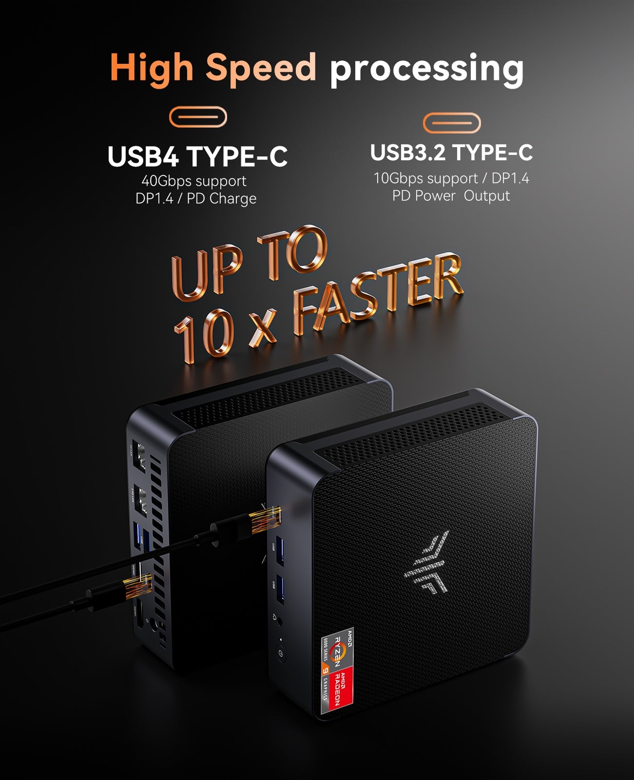 NiPoGi AM21 AMD Ryzen™ 9 6900HX Mini PC