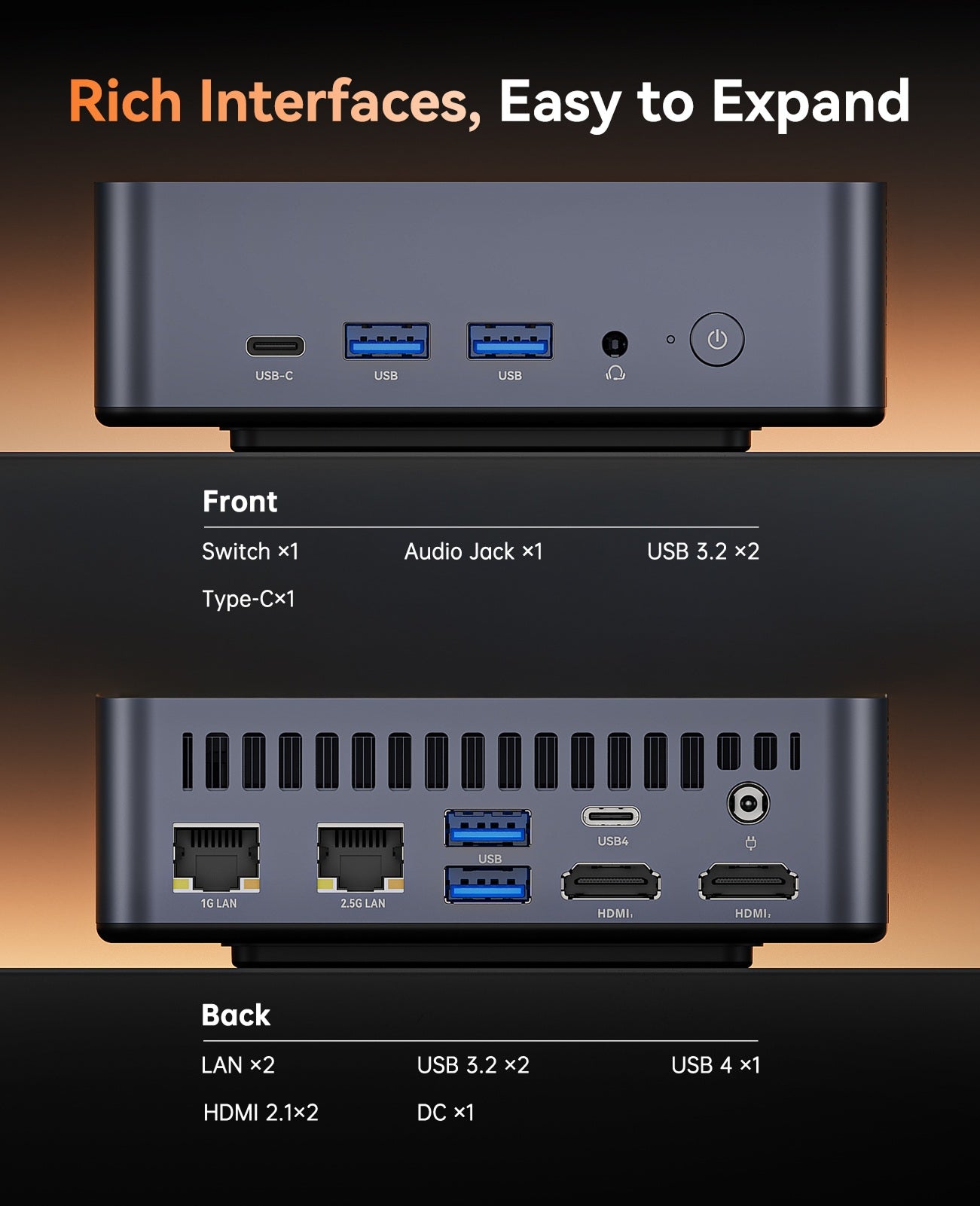 NiPoGi AM21 AMD Ryzen™ 9 6900HX Mini PC