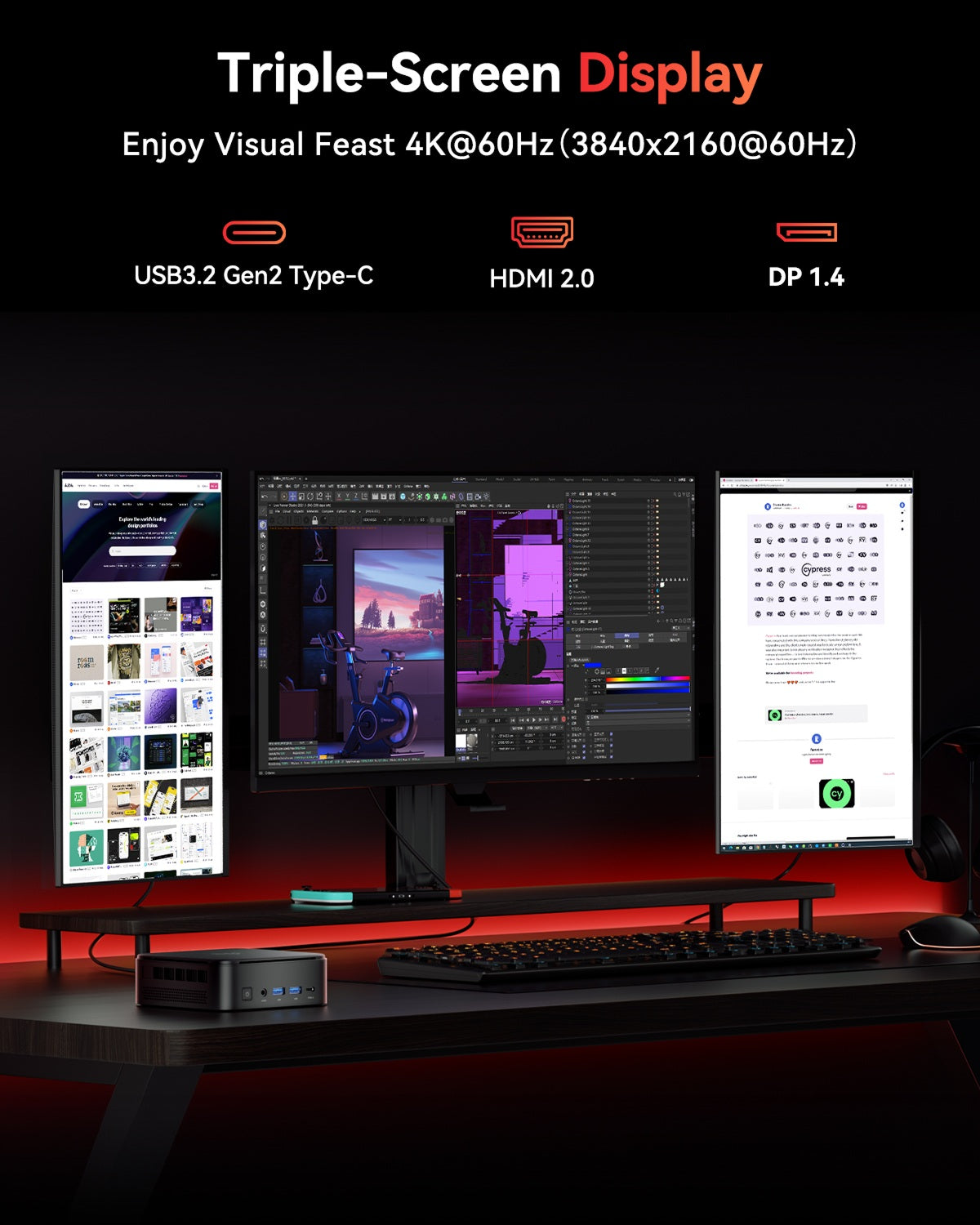 NiPoGi E3B AMD Ryzen™ 5 7430U Mini PC